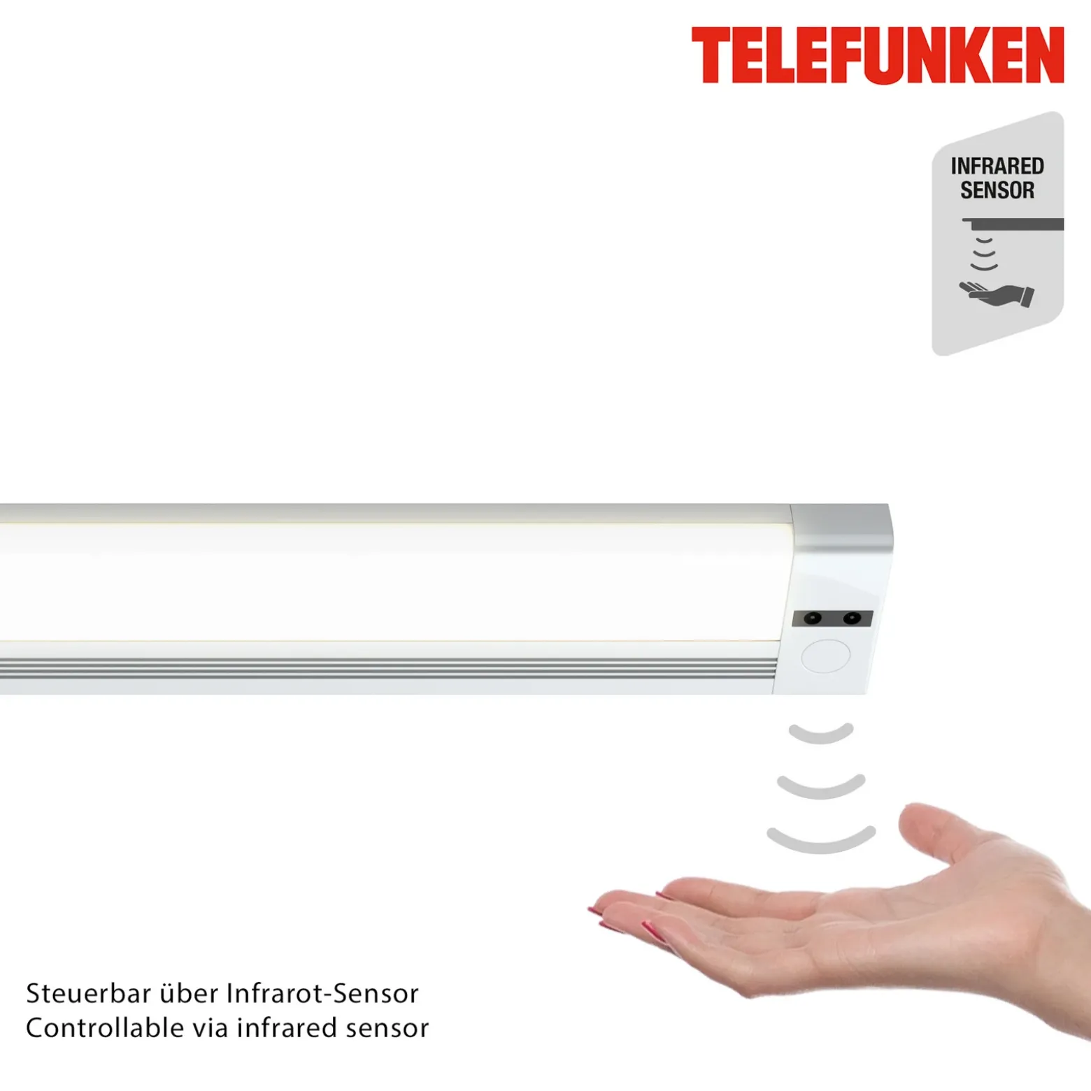 Lámpara LED bajo mueble Zeus, longitud 87 cm