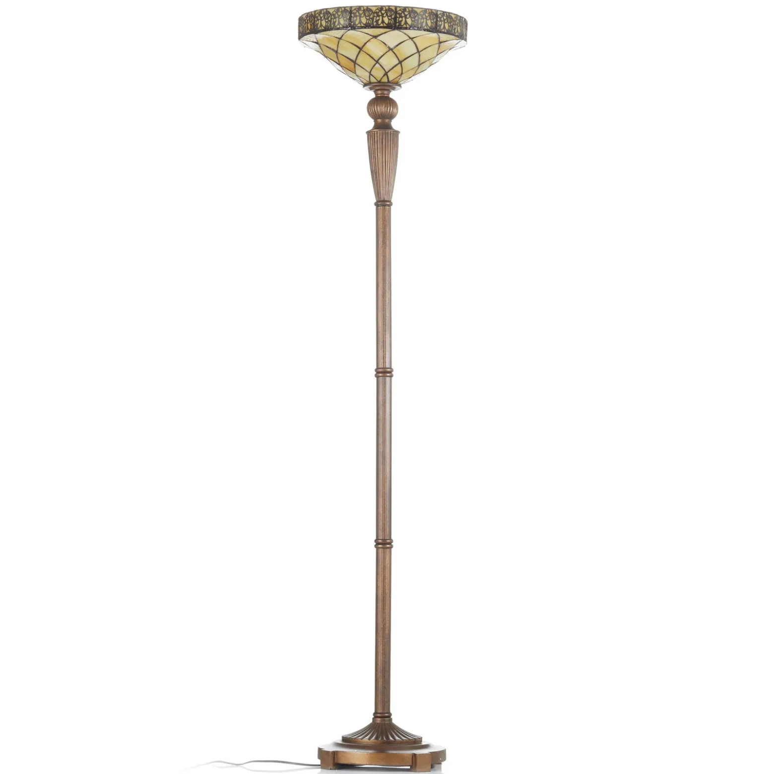 Lámpara LED de pie Diamond, estilo Tiffany