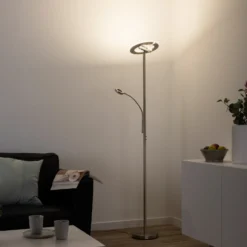 lámpara LED de pie LOLAsmart Rocco con brazo de lectura