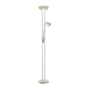 Lámpara LED de pie Modu, beige, brazo de lectura LED, altura 180 cm, atenuable.