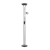 Lámpara LED de pie Modu, negra, brazo de lectura LED, altura 180 cm, atenuable.