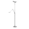 Lámpara LED de pie Sapporo, CCT, brazo de lectura, níquel