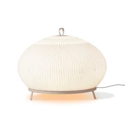 lámpara LED de suelo Knit 7492 beige, altura 51 cm, 927 Casambi, de Vibia