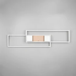 Lámpara LED de techo Albany, marrón, 100 x 28 cm, aluminio, CCT atenuable