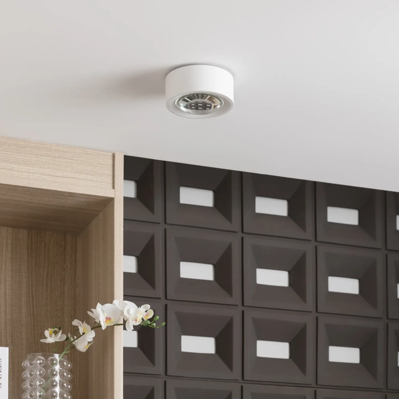 Lámpara LED de techo Arcchio Rotari, con lente, 2 luces fijas