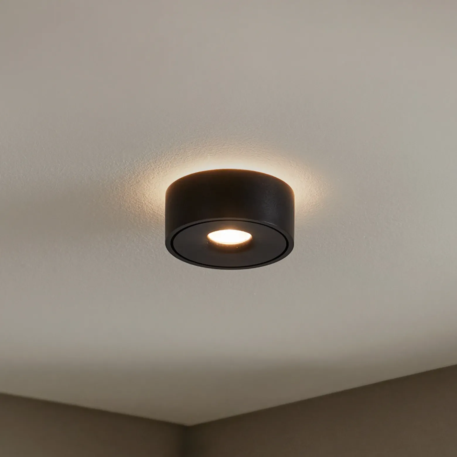 Lámpara LED de techo Arcchio Rotari, Ø 12 cm, luz hacia arriba y hacia abajo,