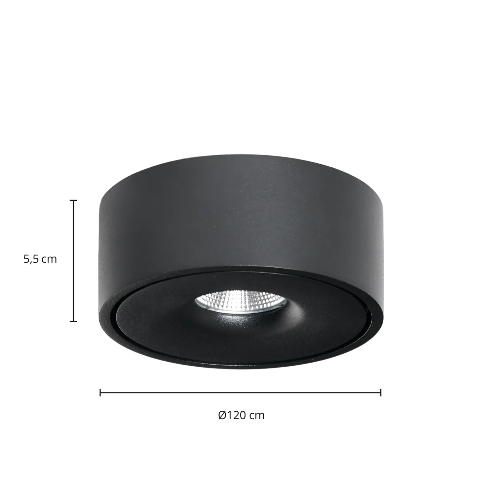 Lámpara LED de techo Arcchio Rotari, Ø 12 cm, luz hacia arriba y hacia abajo,