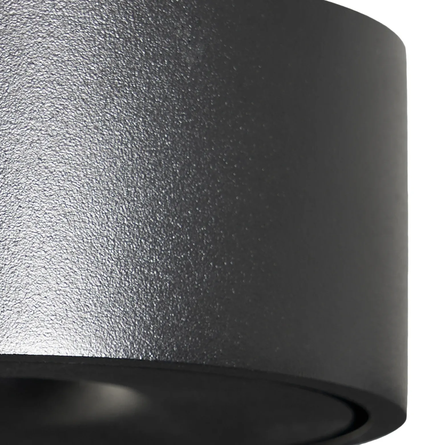 Lámpara LED de techo Arcchio Rotari, negra, de metal, Ø 12 cm