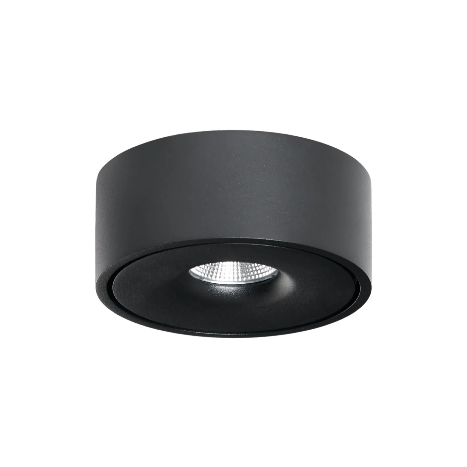 Lámpara LED de techo Arcchio Rotari, negra, de metal, Ø 12 cm