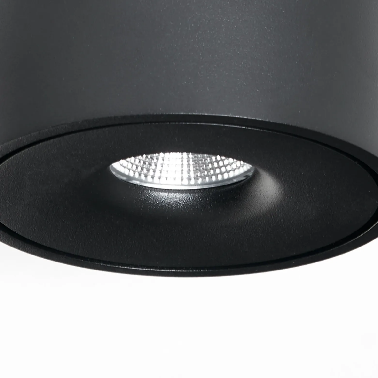 Lámpara LED de techo Arcchio Rotari, negra, de metal, Ø 12 cm