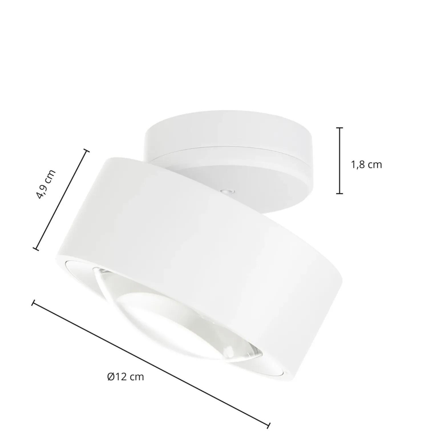 Lámpara LED de techo Arcchio Rotari, blanca, 12 cm, orientable
