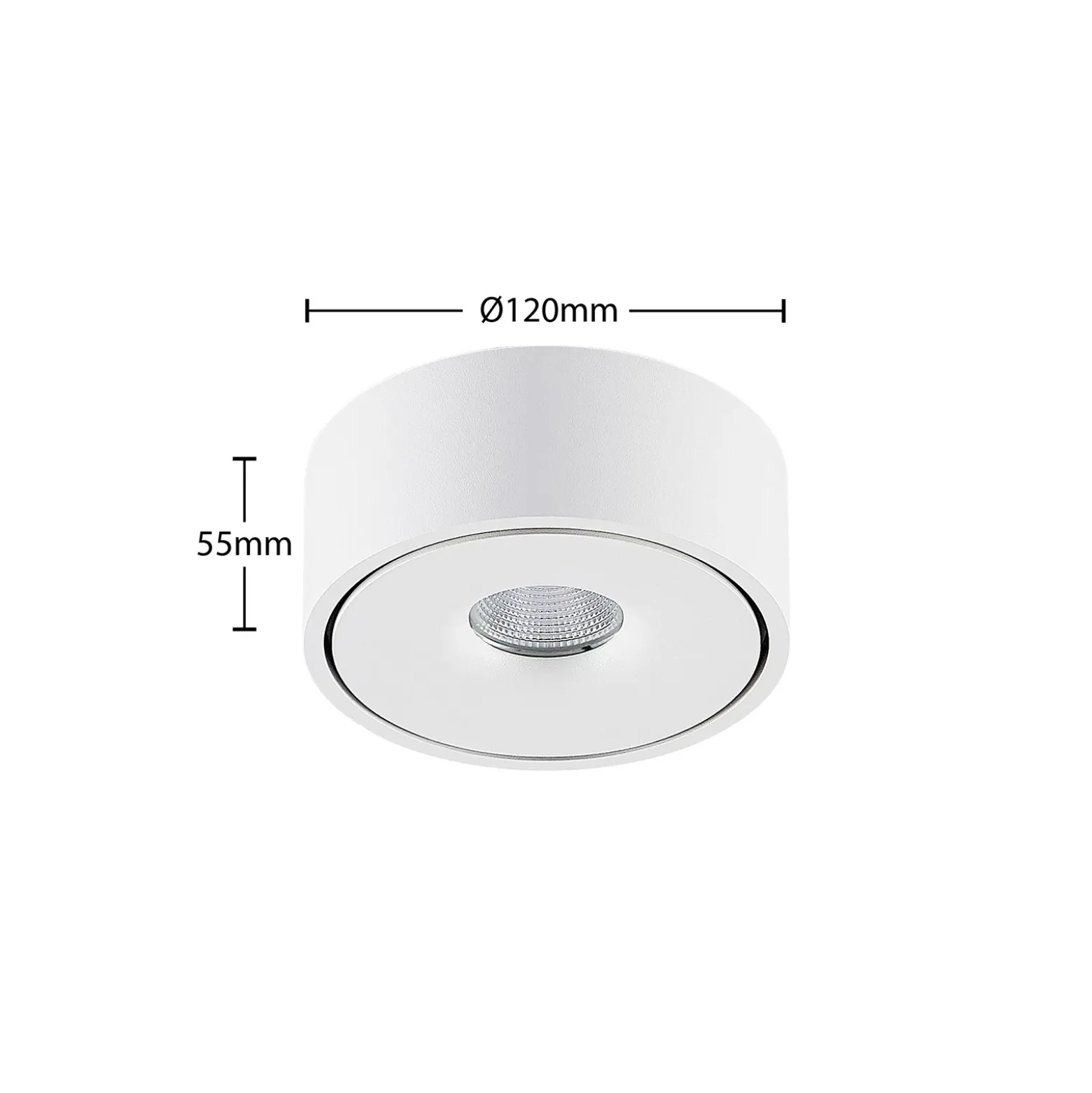 Lámpara LED de techo Arcchio Rotari, blanca, con luz hacia arriba y hacia