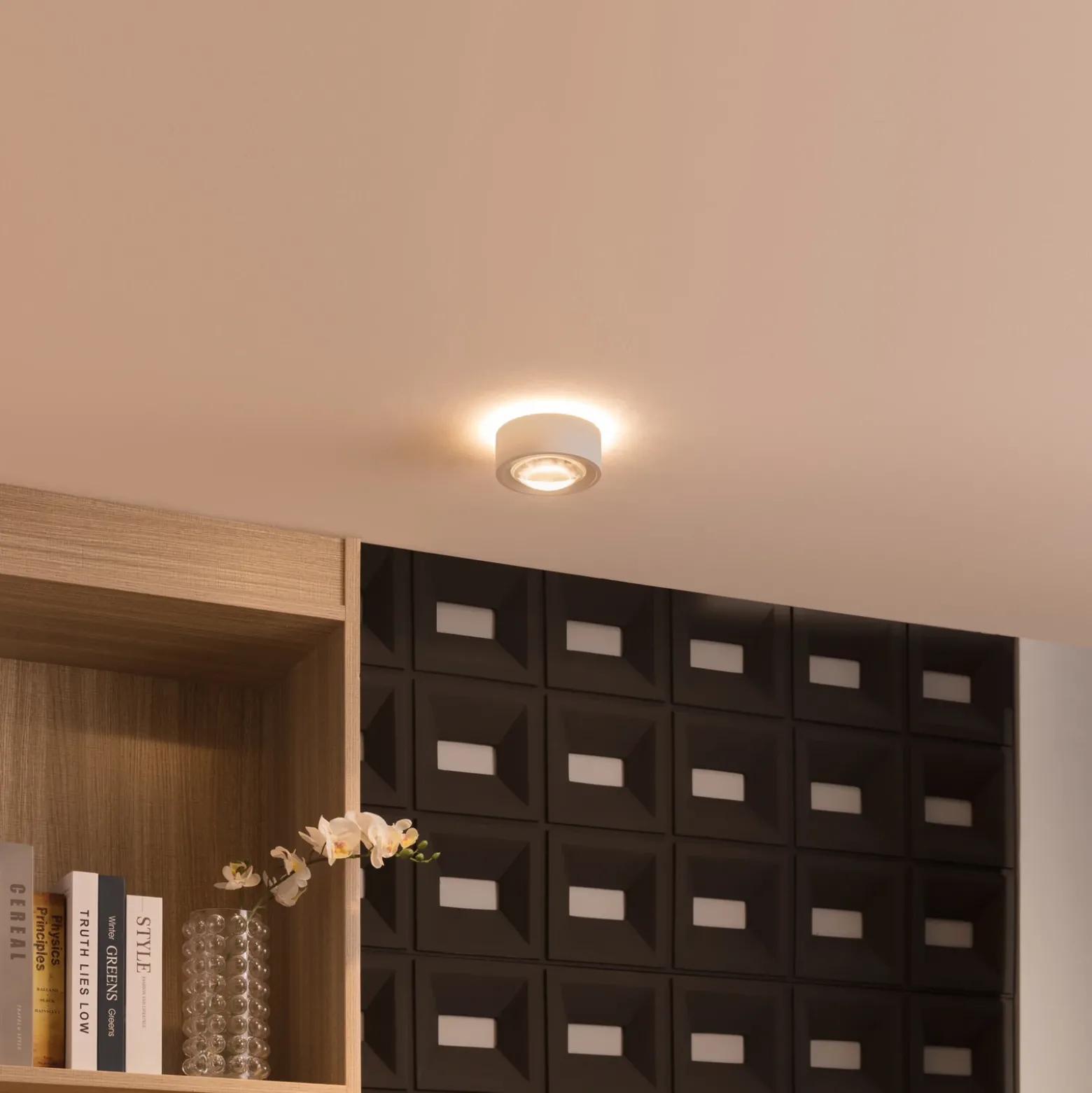 Lámpara LED de techo Arcchio Rotari, con lente, 2 luces fijas