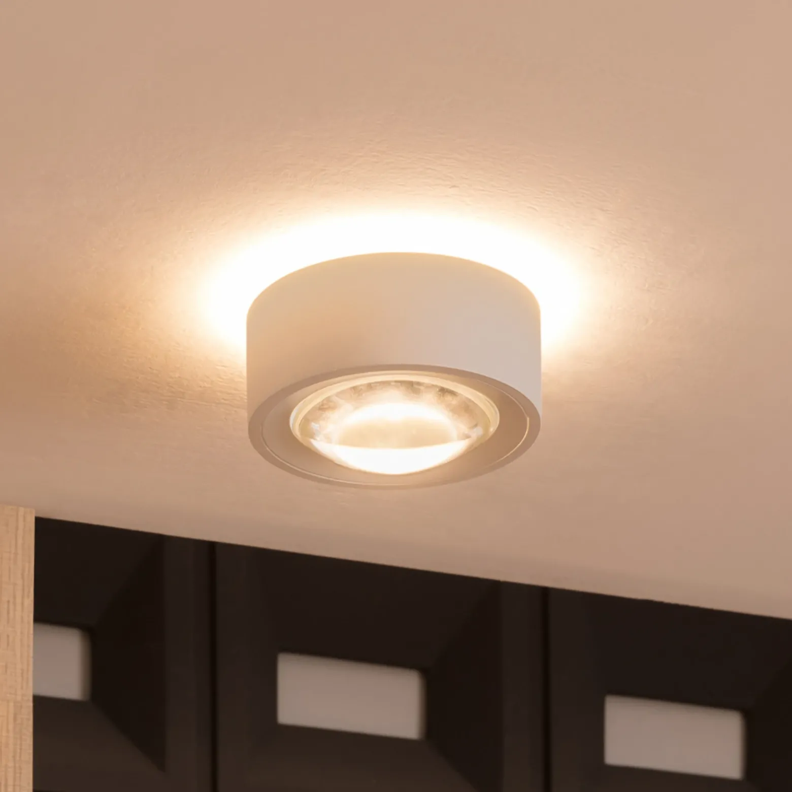 Lámpara LED de techo Arcchio Rotari, con lente, 2 luces fijas