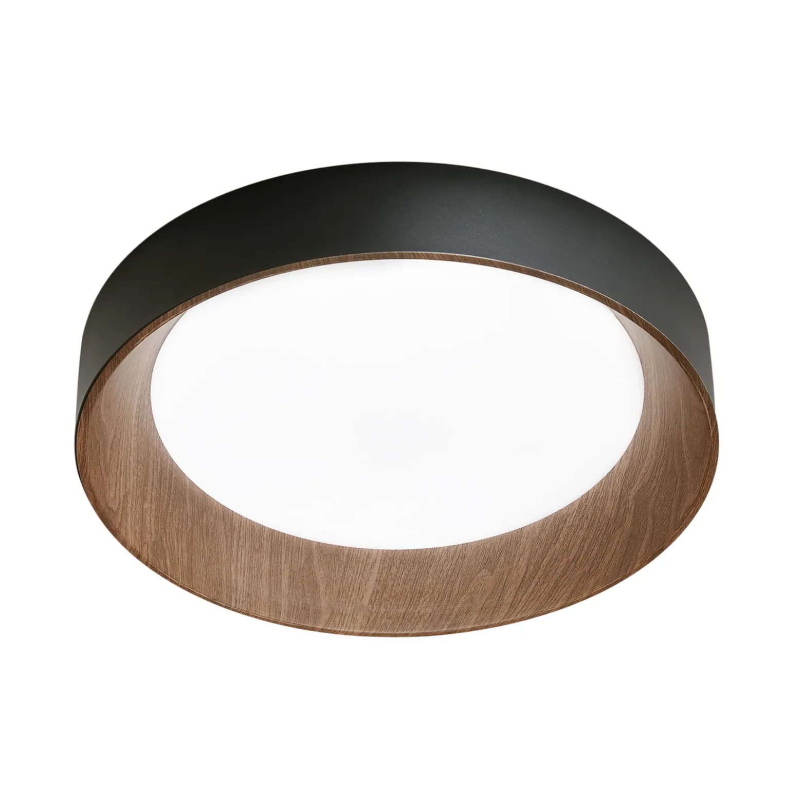 lámpara LED de techo Arka, Ø 50 cm, negro, metal, CCT
