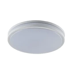 Lámpara LED de techo Arnim, blanca, plástico, Ø 49cm, IP44