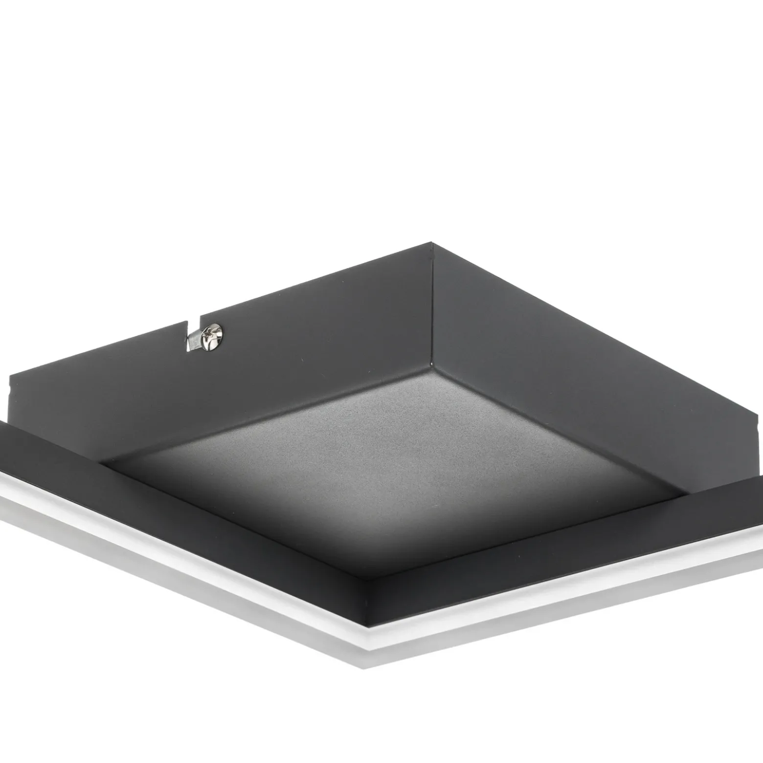 Lámpara LED de techo Bard, 42x42 cm, antracita
