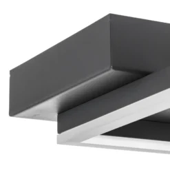 Lámpara LED de techo Bard, 42x42 cm, antracita