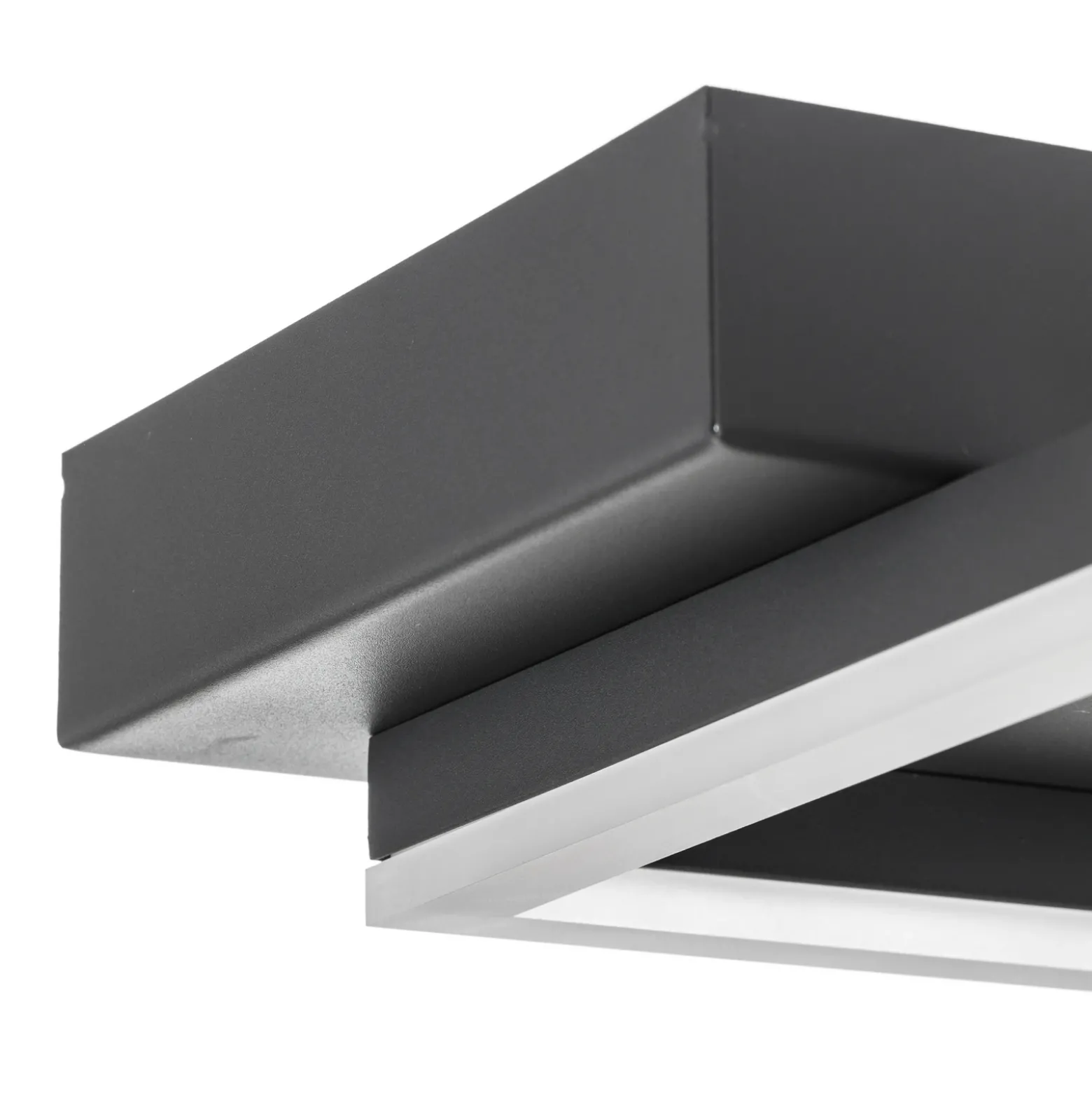 Lámpara LED de techo Bard, 42x42 cm, antracita