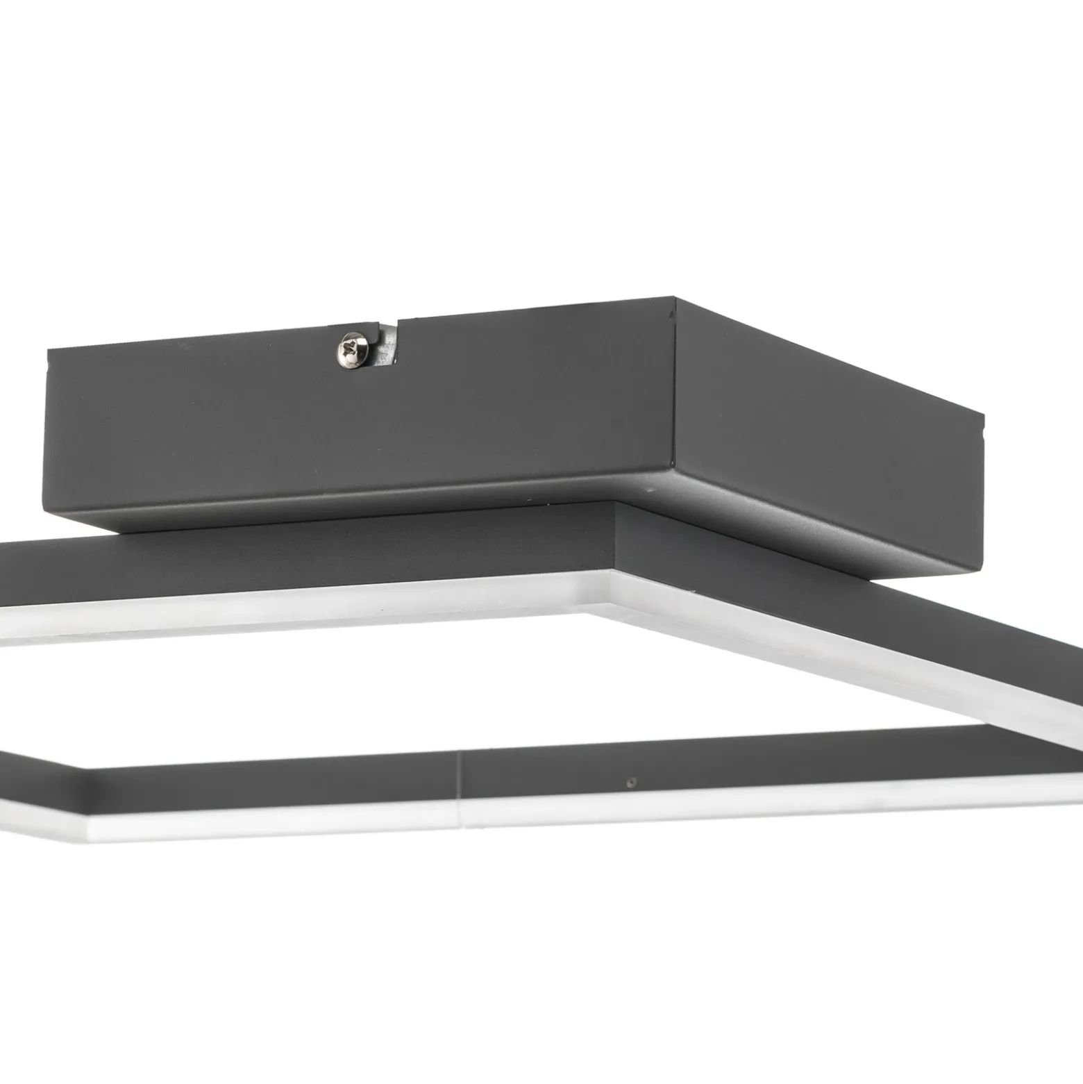 Lámpara LED de techo Bard, 42x42 cm, antracita