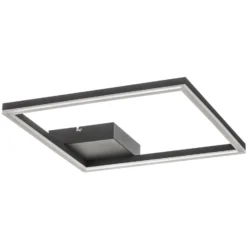 Lámpara LED de techo Bard, 42x42 cm, antracita