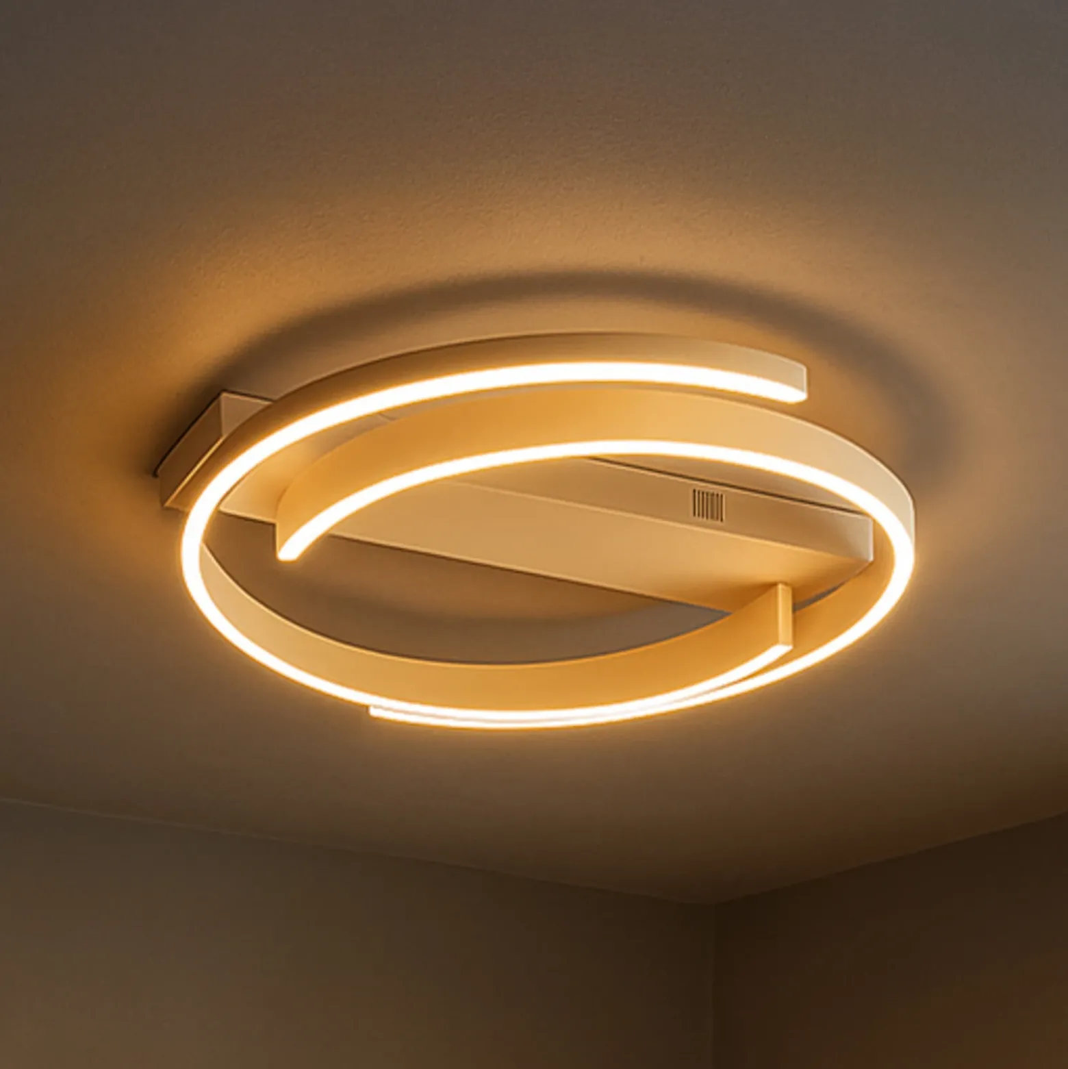 Lámpara LED de techo CIRCLY, arena, Ø 56 cm, control remoto CCT atenuable