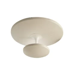Lámpara LED de techo Conrad, color arena, Ø 50 cm, metal, atenuable