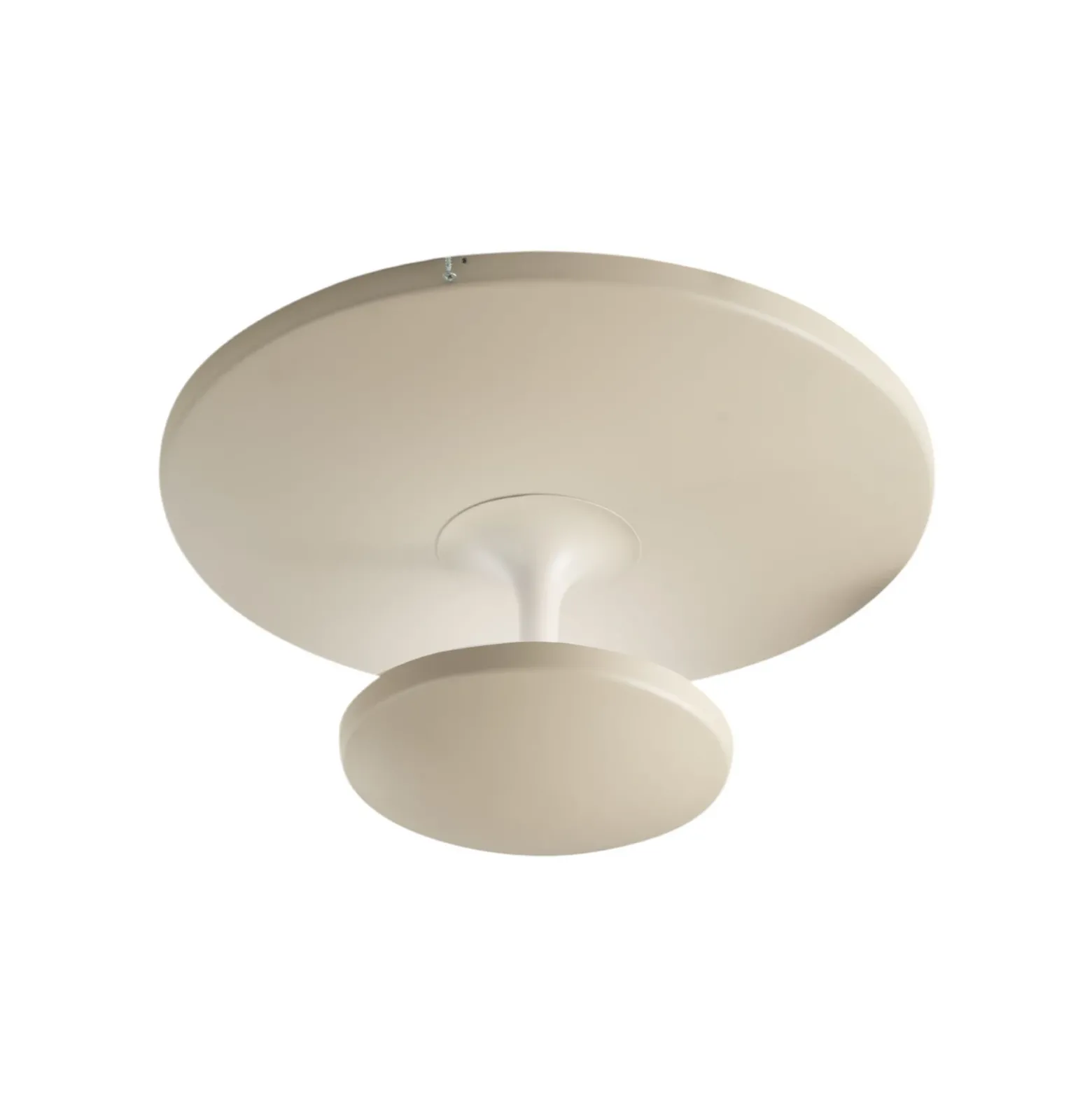 Lámpara LED de techo Conrad, color arena, Ø 50 cm, metal, atenuable