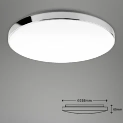 Lámpara LED de techo 3351216 cromada/blanca, Ø 35,5 cm, 4000 K, IP44