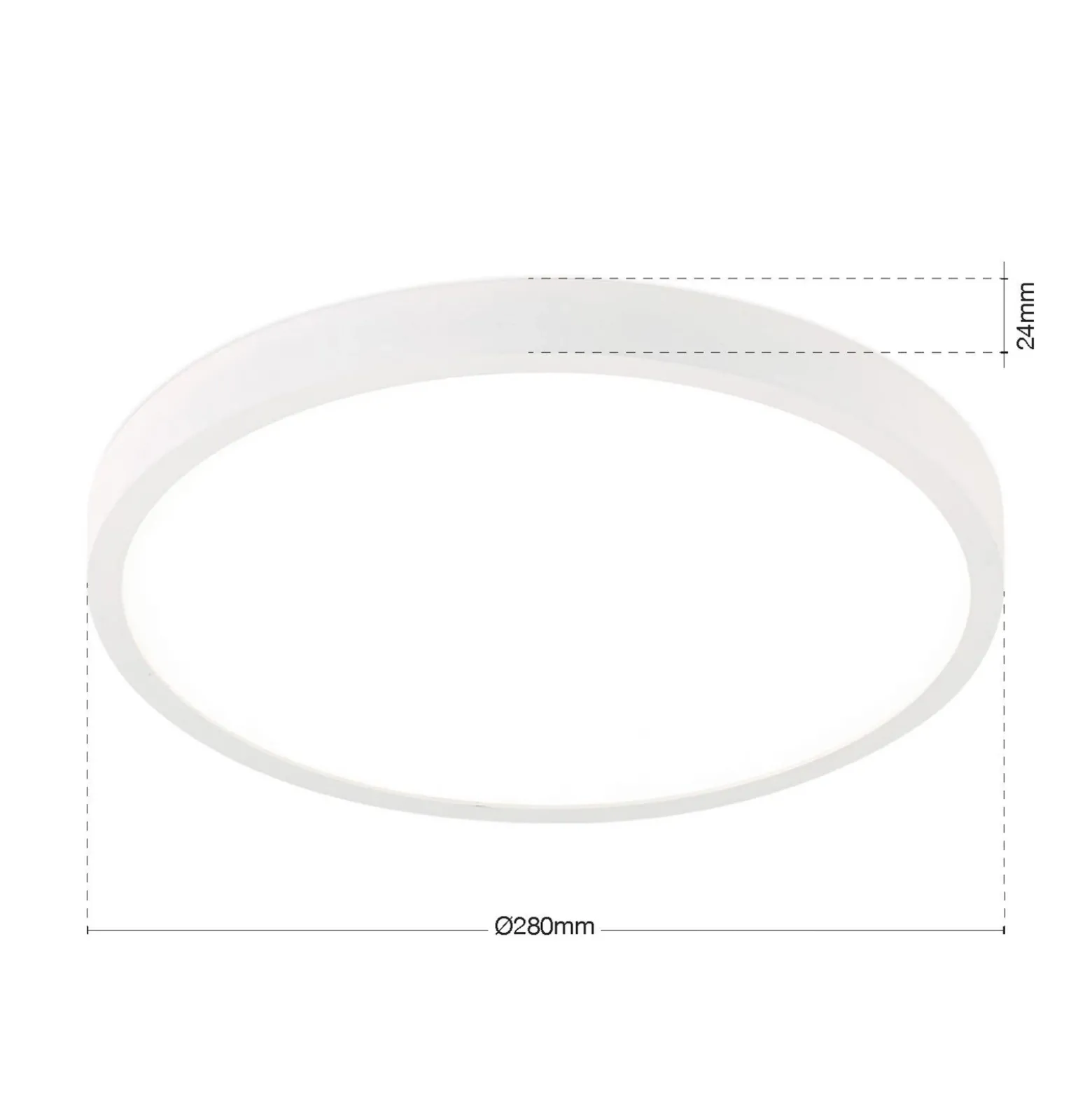 lámpara LED de techo Disc, blanca, Ø 28 cm, CCT, metal/plástico