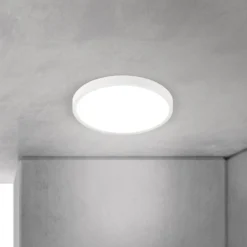 lámpara LED de techo Disc, blanca, Ø 28 cm, CCT, metal/plástico