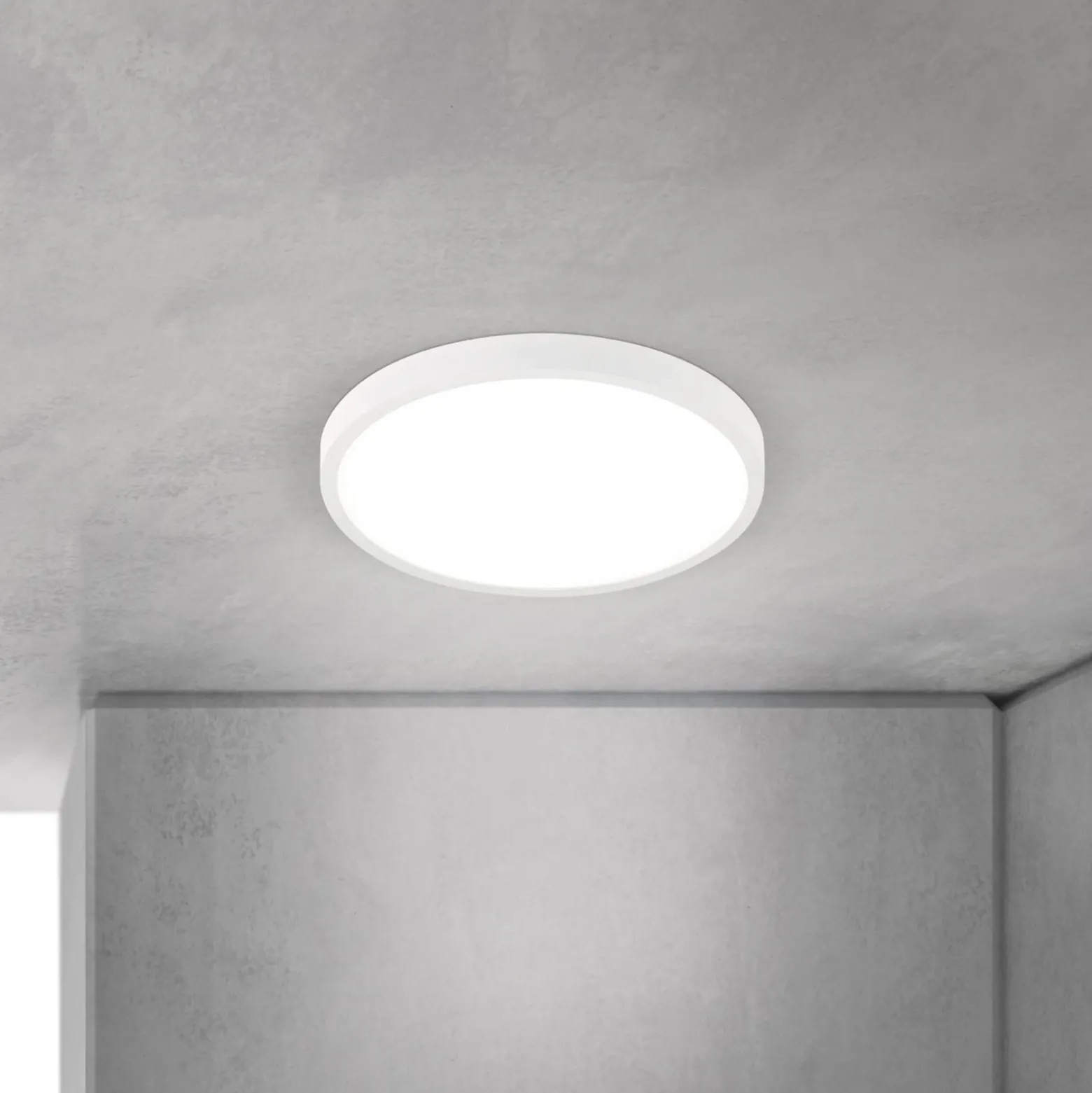 lámpara LED de techo Disc, blanca, Ø 28 cm, CCT, metal/plástico