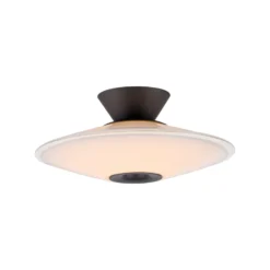 Lámpara LED de techo Elipsa de Paul Neuhaus, blanco/negro, Ø 35 cm