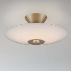 Lámpara LED de techo Elipsa de Paul Neuhaus, blanco/bronce, Ø 35 cm