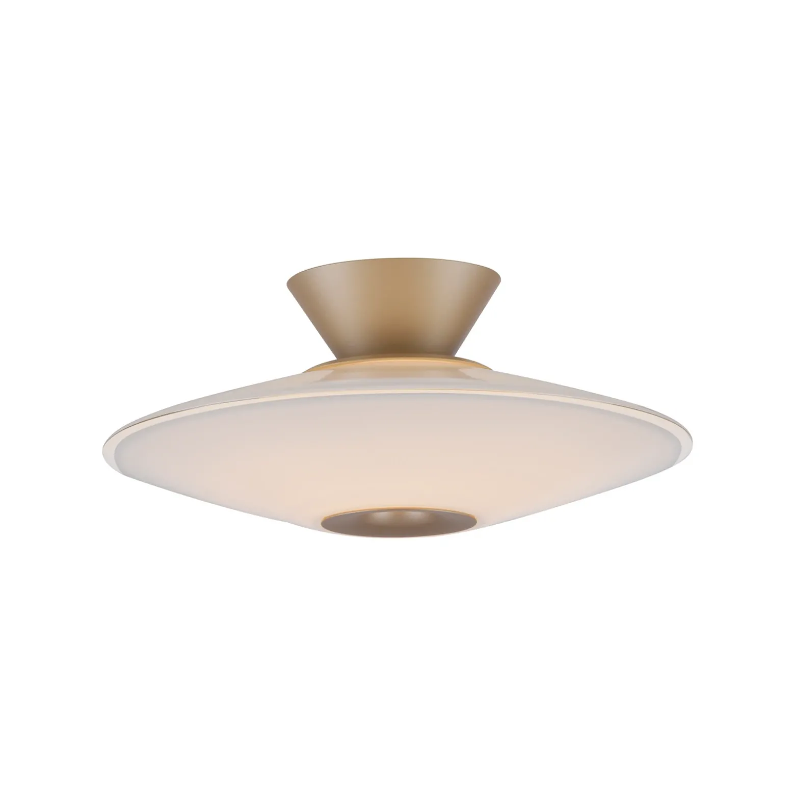 Lámpara LED de techo Elipsa de Paul Neuhaus, blanco/bronce, Ø 35 cm