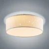 Lámpara LED de techo Ellamina de Lindby, 40 cm, blanca, textil