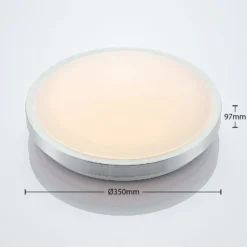 Lámpara LED de techo Emelie de Lindby, Ø 35 cm, color aluminio, metal