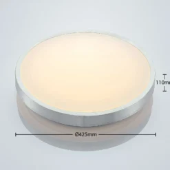 Lámpara LED de techo Emelie de Lindby, Ø 42 cm, color aluminio, metal