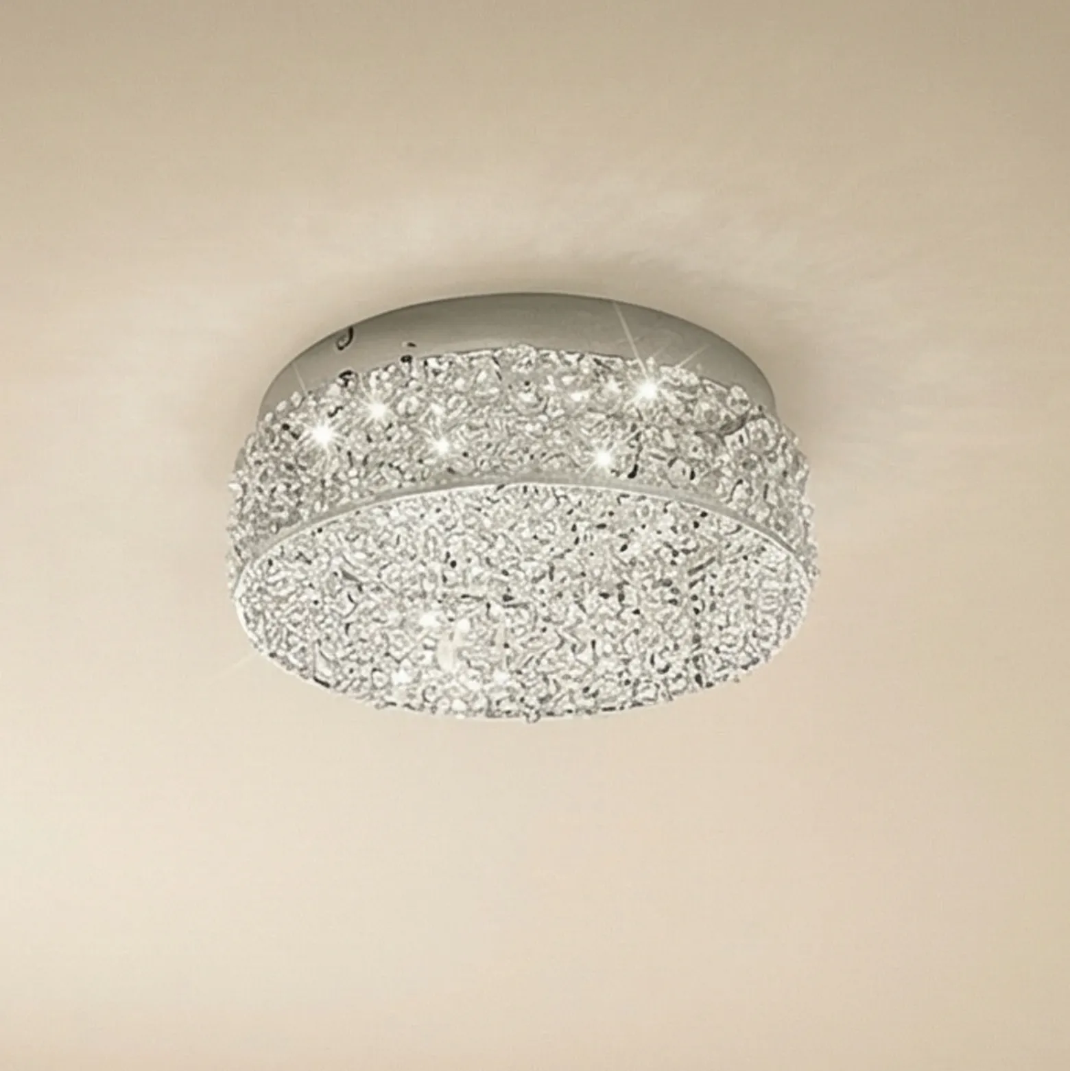 Lámpara LED de techo Felias brillante, redonda