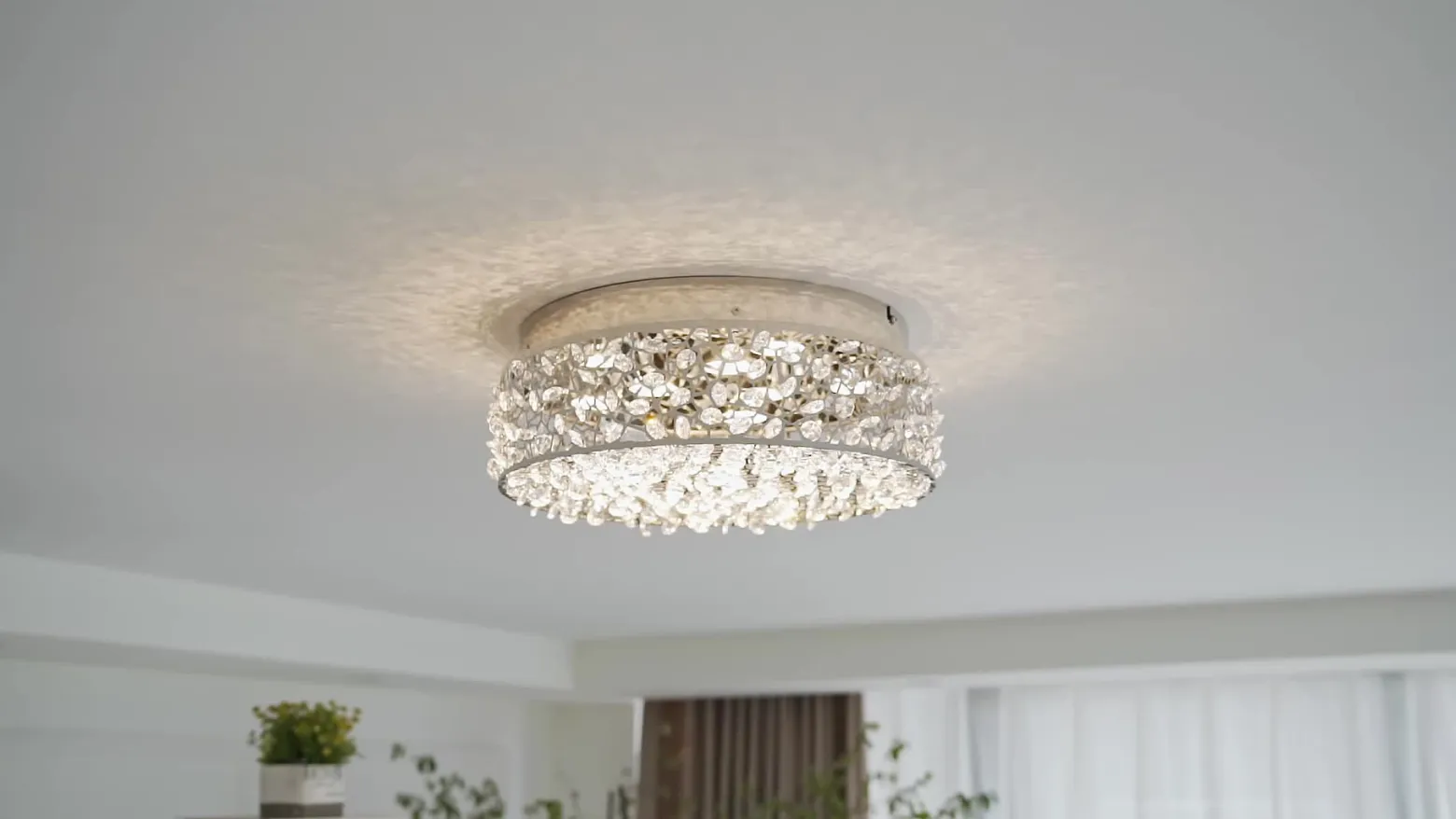 Lámpara LED de techo Felias brillante, redonda
