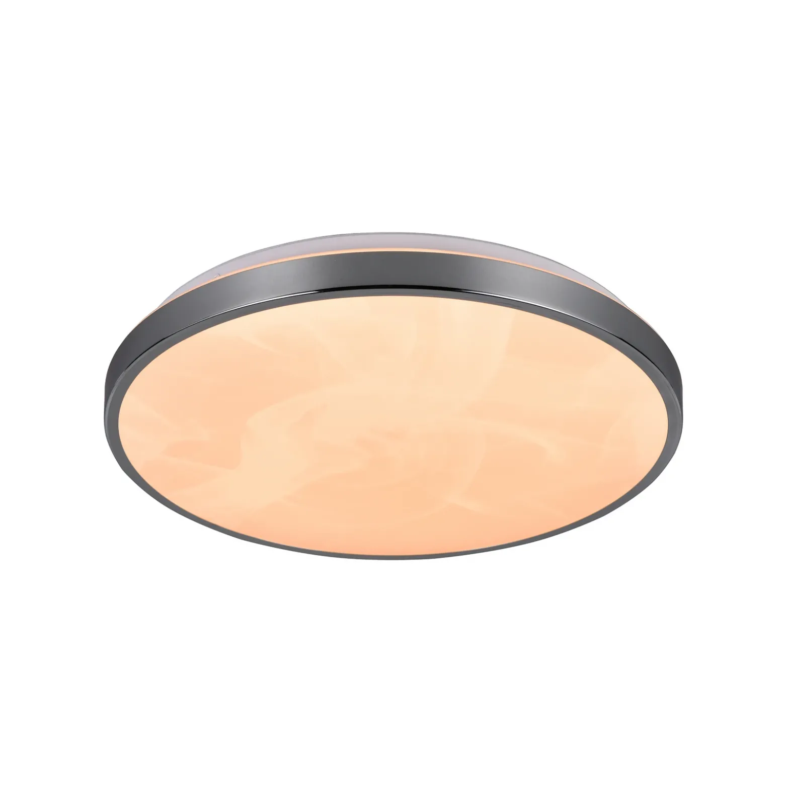 Lámpara LED de techo Fena, color cromo, Ø 38 cm, metal, IP44
