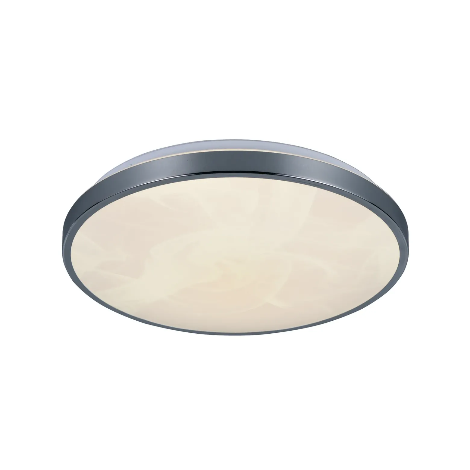 Lámpara LED de techo Fena, color cromo, Ø 38 cm, metal, IP44