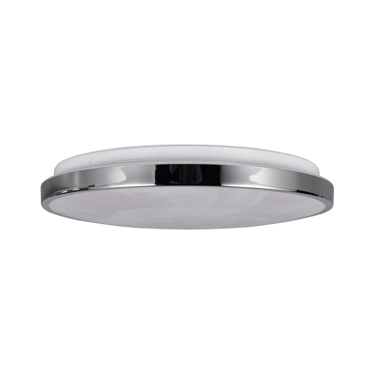 Lámpara LED de techo Fena, color cromo, Ø 38 cm, metal, IP44