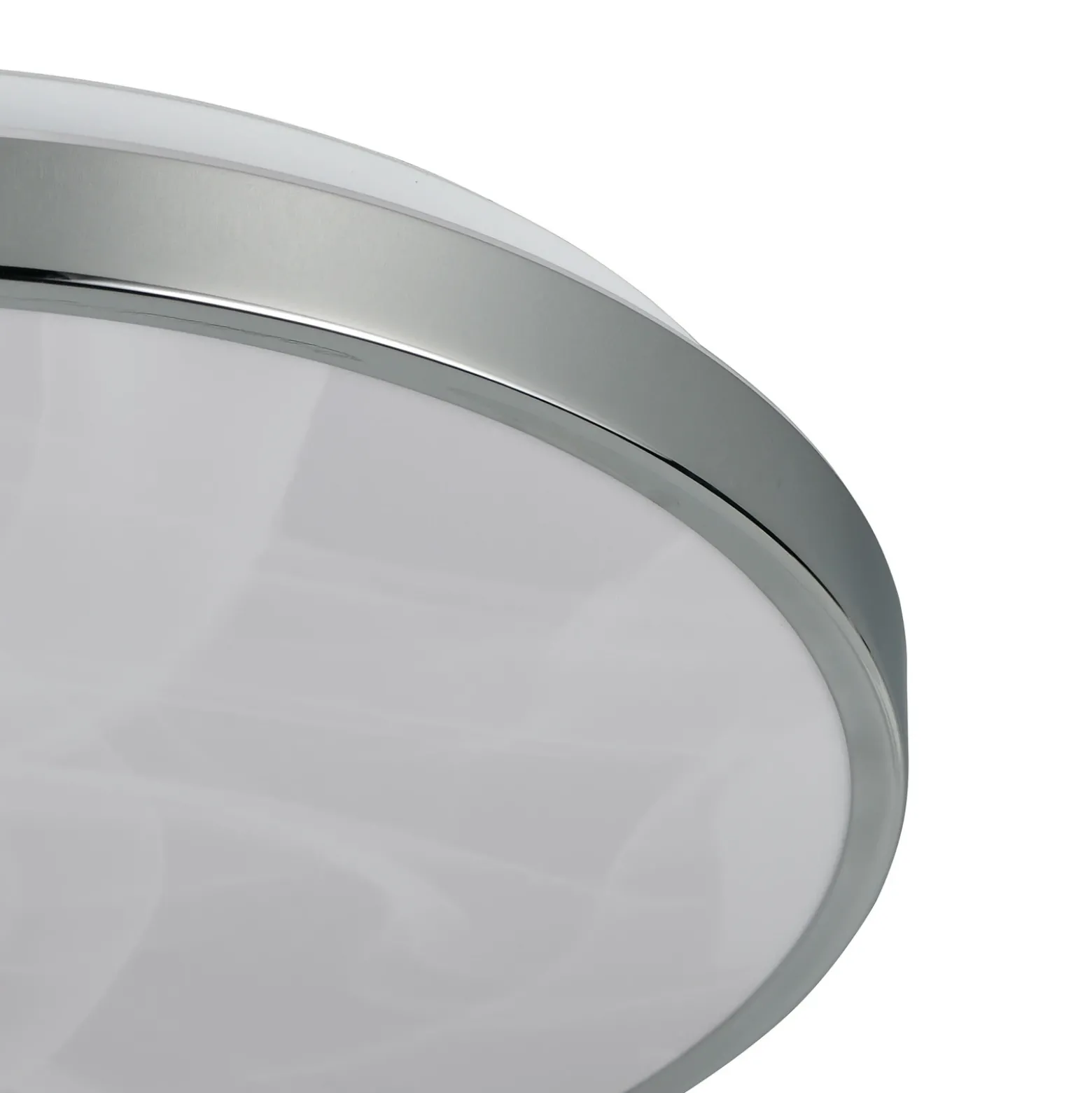 Lámpara LED de techo Fena, color cromo, Ø 38 cm, metal, IP44