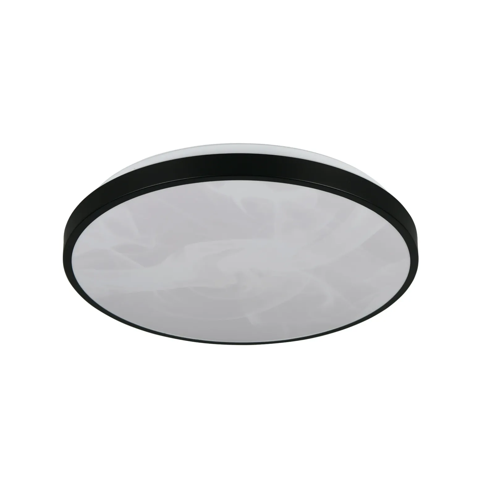 Lámpara LED de techo Fena, negro mate, Ø 38 cm, metal, IP44