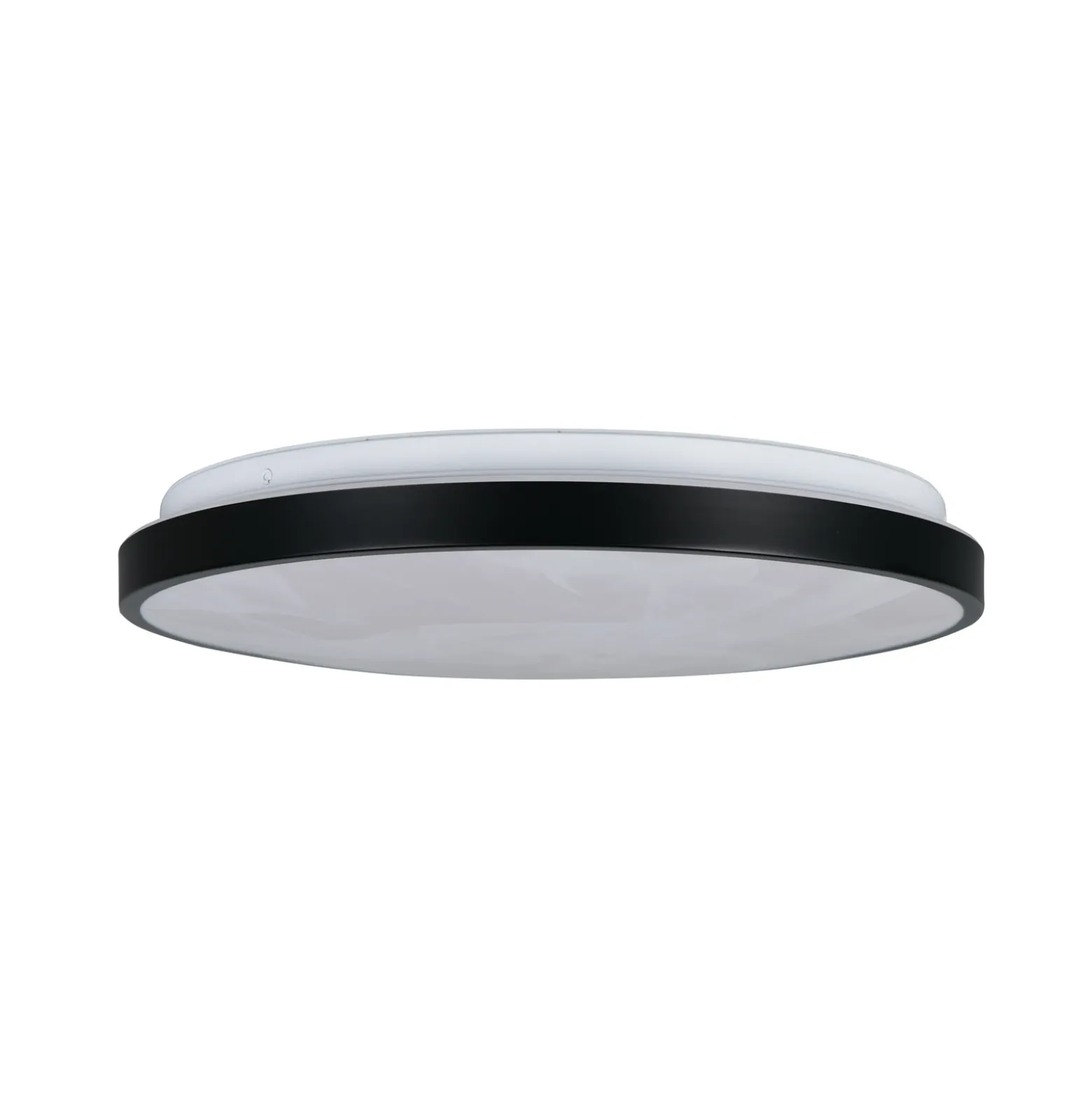 Lámpara LED de techo Fena, negro mate, Ø 38 cm, metal, IP44