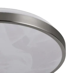 Lámpara LED de techo Fena, níquel mate, Ø 38 cm, metal, IP44
