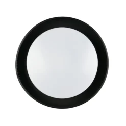 Lámpara LED de techo Filippo, negro mate, Ø 33 cm, metal, CCT, IP44
