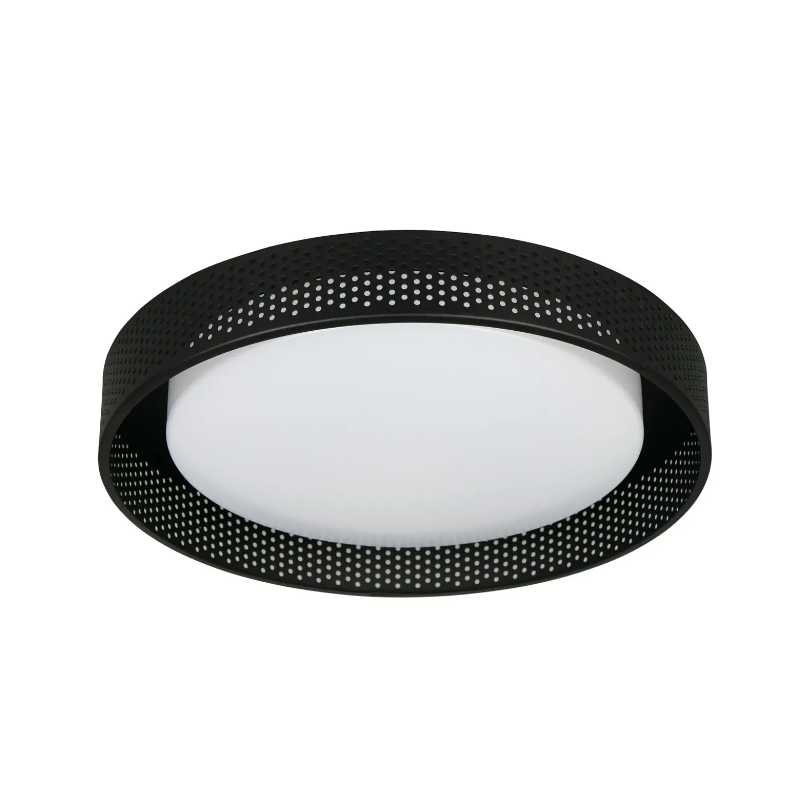 Lámpara LED de techo Filippo, negro mate, Ø 33 cm, metal, CCT, IP44