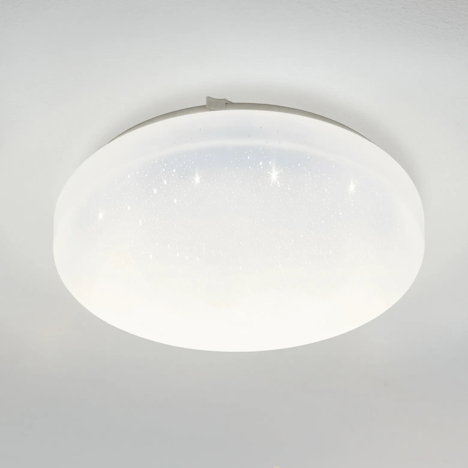 Lámpara LED de techo Frania-S efecto cristal Ø28cm